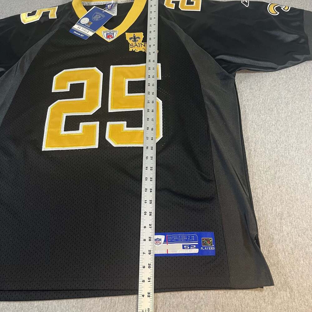 NWT Reebok Reggie Bush New Orleans Saints #25 Authentic On-Field Jersey Size 52 - Picture 3 of 7